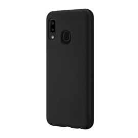 Coque en Gel de Silicone Doux pour Samsung Galaxy A20e, Noir satin