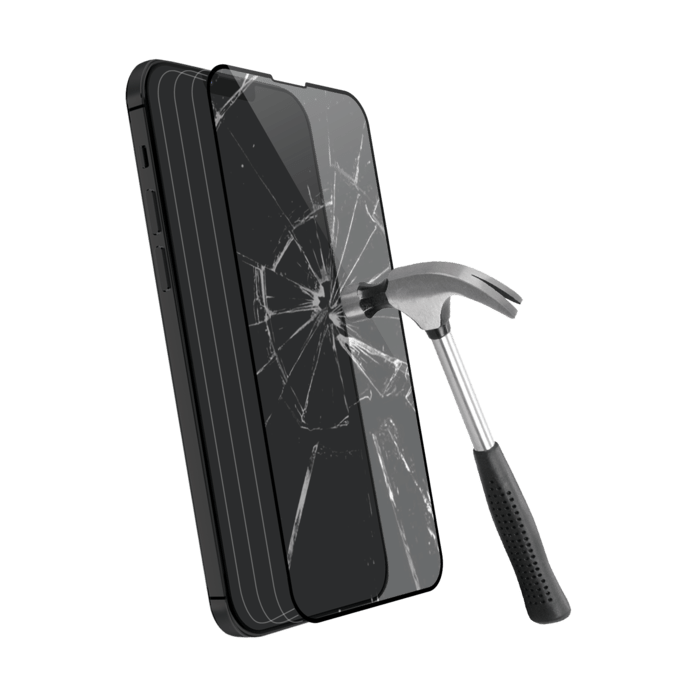 Protection d'écran en verre trempé (100% de surface couverte) pour Apple iPhone 13/13 Pro, Noir
