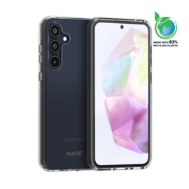 Coque hybride invisible fabriquée à 83 % de plastique recyclé pour Samsung Galaxy A35 5G 2024, transparente