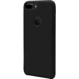 Coque en gel de silicone doux pour Apple iPhone 7 Plus/8 Plus, Noir satin