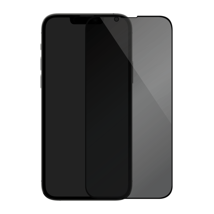 Protection d'&eacute;cran Priv&eacute;e en verre tremp&eacute; (100% de surface couverte) pour Apple iPhone 13 Pro Max/ 14 Plus, Noir