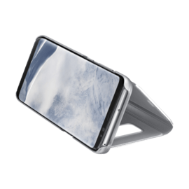 Case Clear View cover silver with Stand function for Samsung Galaxy S8
