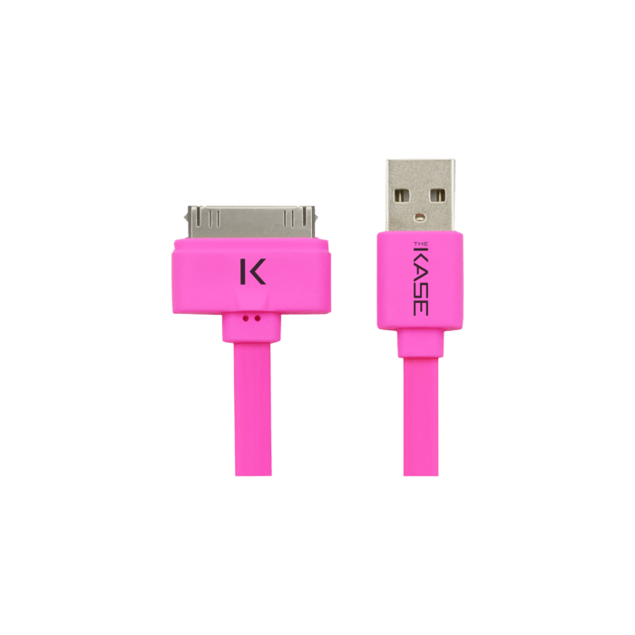 Cable plat 30 broches vers USB (1m) pour Apple, Rose Bonbon