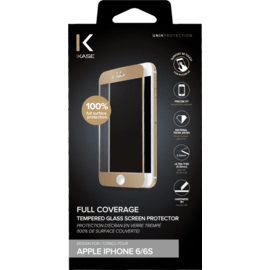 Pellicola protettiva completa di vetro temperato per iPhone 6/6s, oro