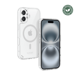 Coque antibact&eacute;rienne antichoc magn&eacute;tique invisible Fabriqu&eacute; Avec du 75% Plastique Recycl&eacute; pour Apple iPhone 16 Plus, Transparente