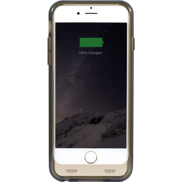 MFi certifié Coque Baterie 2400mAh pour Apple iPhone 6/6s, Doreé (3 bumpers inclus)