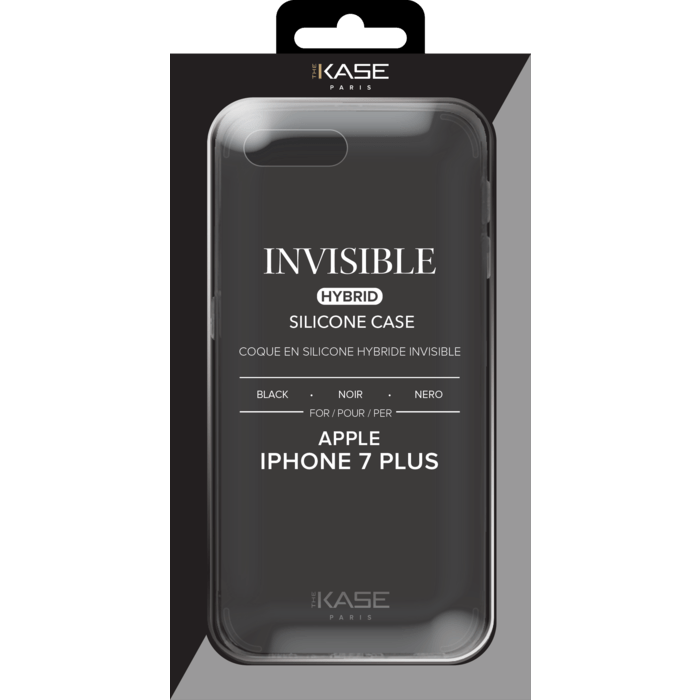 Coque Hybride invisible pour Apple iPhone 7 Plus/8 Plus, Black