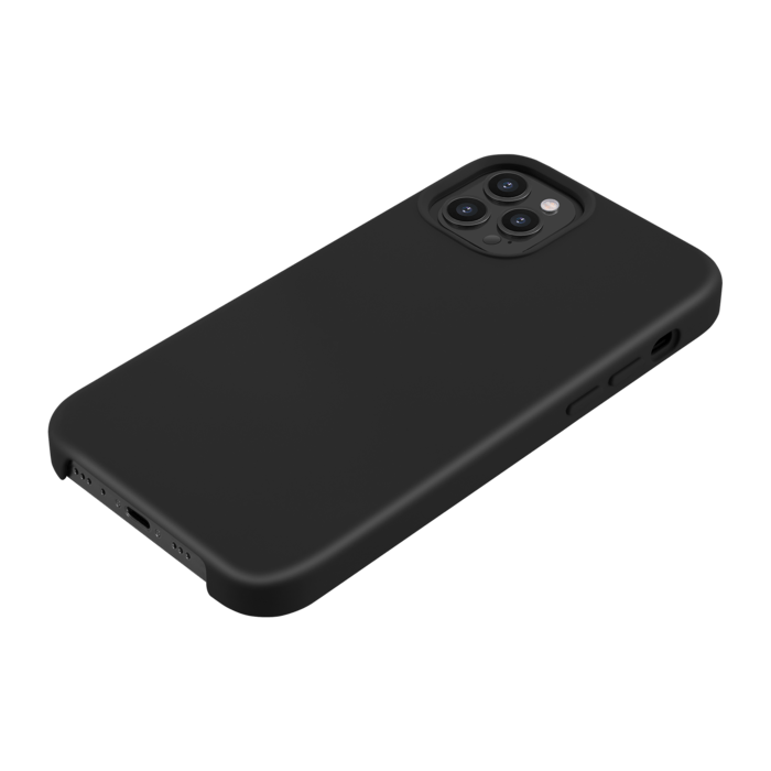 Coque en Gel de Silicone Doux pour iPhone 12 Pro Max, Noir satin