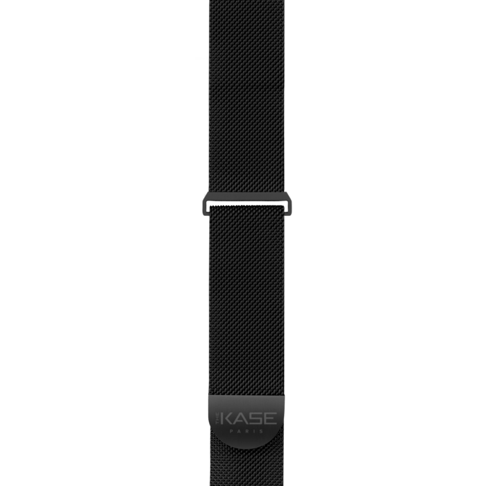 Bracelet mesh en acier inoxydable pour Apple Watch&reg; Series 1/2/3/4 42/44mm, Noir