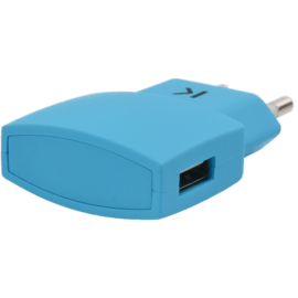 Chargeur Universel Mono USB (EU) 1A, Bleu ciel