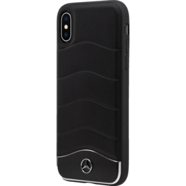 Case Mercedes-Benz WAVE III Genuine Leather & Aluminium case for iPhone X/XS, Black