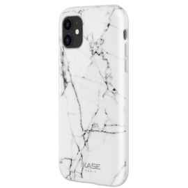 Coque effet marbr&eacute; pour Apple iPhone 11, Blanc