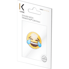 Adesivo a cristallo Swarovski® Emoji, Ridere forte LOL