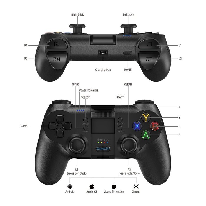 MANETTE BLUETOOTH POUR SMARTPHONE GAMESIR T1