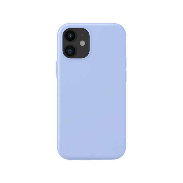 (O) Coque antichoc en gel de silicone doux pour Apple iPhone 12 mini, Bleu Lilas