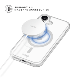 Coque Antibact&eacute;rienne Antichoc Magn&eacute;tique Invisible Fabriqu&eacute; Avec du 75% Plastique Recycl&eacute; pour Apple iPhone 17, Transparente