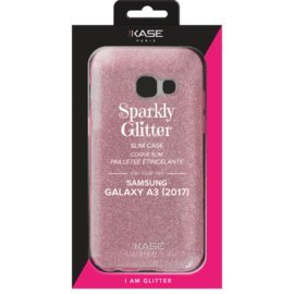 Coque slim pailletée étincelante pour Samsung Galaxy A3 (2017), Or Rose