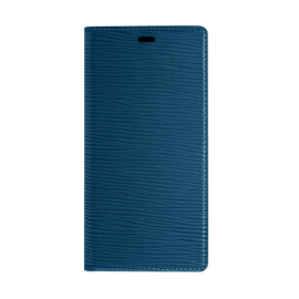 Diarycase 2.0 Coque clapet en cuir véritable avec support aimanté pour Apple iPhone 12/12 Pro, Bleu Égée