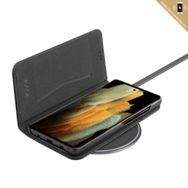 2-in-1 GEN 2.0 Magnetic Slim Wallet & Case for Samsung Galaxy S21 Ultra 5G, Black