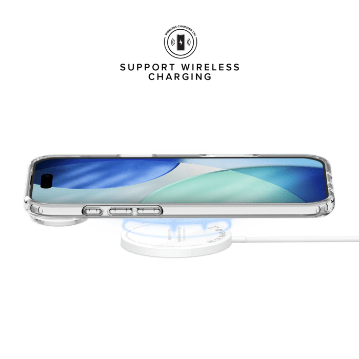 Coque hybride invisible fabriqu&eacute;e &agrave; 83 % de plastique recycl&eacute; pour Apple iPhone Air, transparente