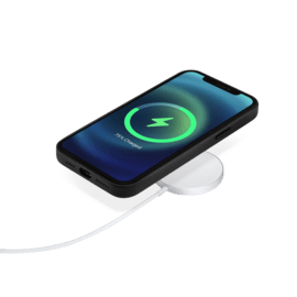 Coque magn&eacute;tique en cuir v&eacute;ritable artisanal pour Apple iPhone 12 Pro Max, Minuit Noir