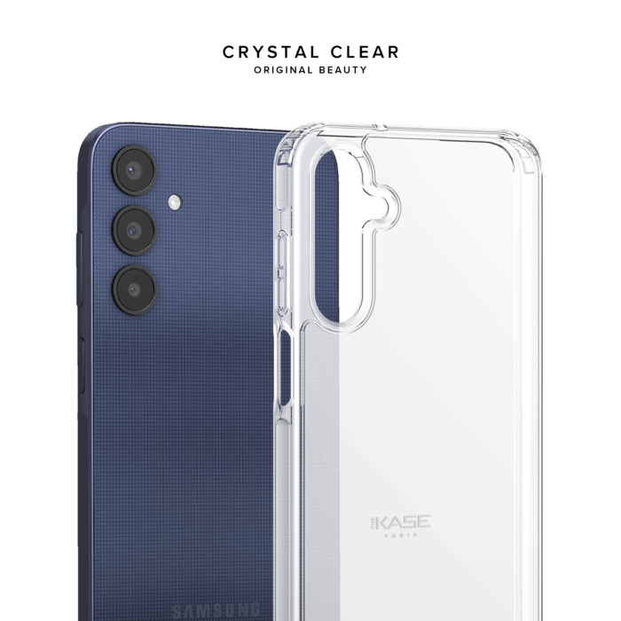 Coque hybride invisible fabriquée à 83 % de plastique recyclé pour Samsung Galaxy A25 5G, transparente
