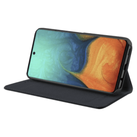 Coque clapet folio avec fente pour cartes & support pour Samsung Galaxy A71, Noir