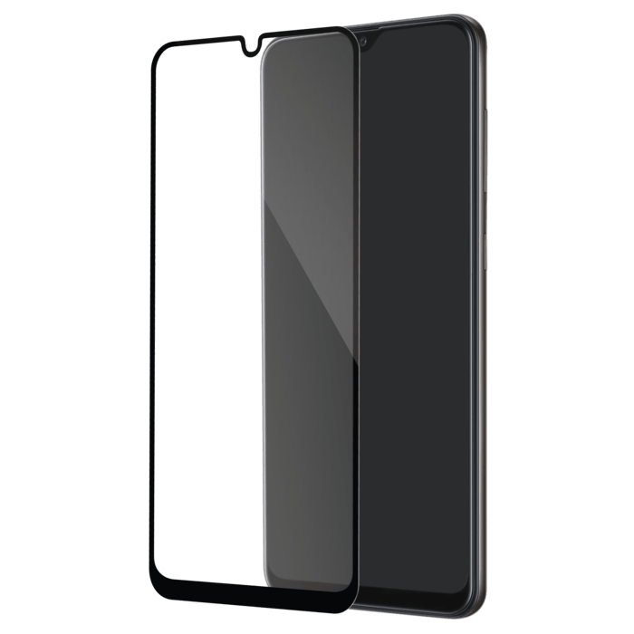 Full Coverage Tempered Glass Screen Protector for Samsung Galaxy A20 2019, Black