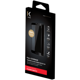 Protection d'&eacute;cran en verre tremp&eacute; (100% d surface couverte) pour Huawei Mate 9, Noir