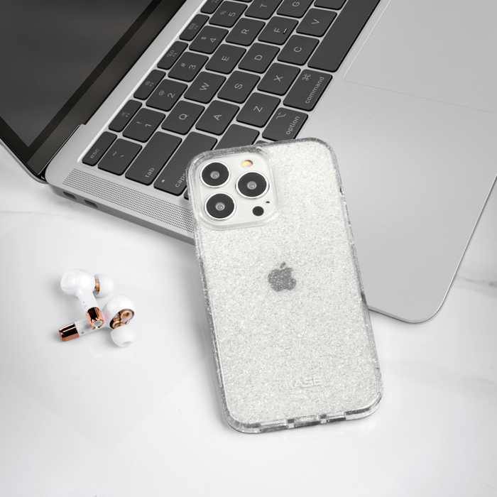 Coque hybride étincelante invisible pour Apple iPhone 13 Pro, Transparente