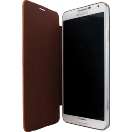 Coque arri&egrave;re avec clapet pour Samsung Galaxy Note 3, Marron & bois de cerisier