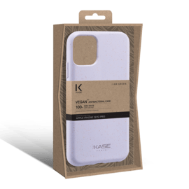 Coque antibact&eacute;rienne vegan bio 100 % z&eacute;ro d&eacute;chet pour Apple iPhone 12/12 Pro, Violet A&ccedil;a&iuml;