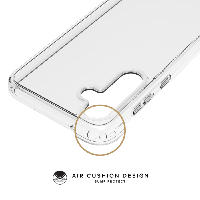 Coque hybride invisible fabriqu&eacute;e &agrave; 83 % de plastique recycl&eacute; pour Samsung Galaxy A55 5G 2024, transparente