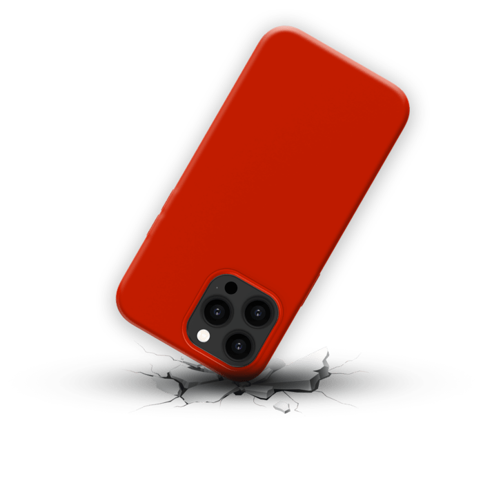 Coque antichoc en gel de silicone doux pour Apple iPhone 14 Pro Max, Rouge Ardent