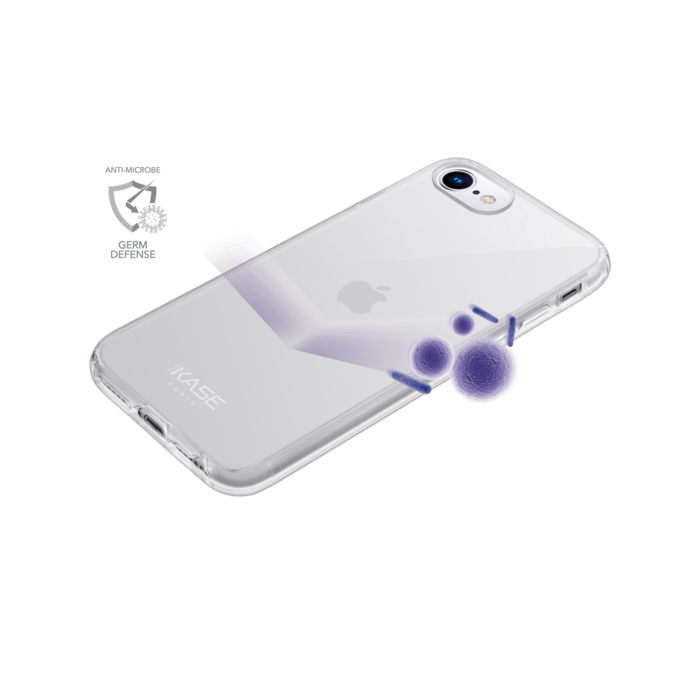 Antibacterial Invisible Hybrid Case for Apple iPhone 6/6s/7/8/SE 2020/SE 2022, Transparent