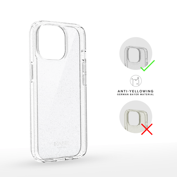 Coque hybride &eacute;tincelante invisible GEN 2.0 83% de plastique recycl&eacute; pour Apple iPhone 15 Pro, Transparente
