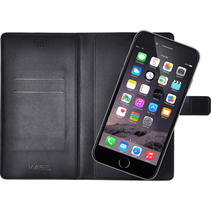 Coque clapet Universelle pour Smartphone (jusqu &agrave; 5.5 pouce), Noir de Jais