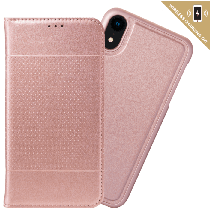 &Eacute;tui et Coque slim magn&eacute;tique 2-en-1 GEN 2.0 pour Apple iPhone XR, Or gold