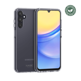 Coque hybride invisible fabriqu&eacute;e &agrave; 83 % de plastique recycl&eacute; pour Samsung Galaxy A15 5G 2023, transparente