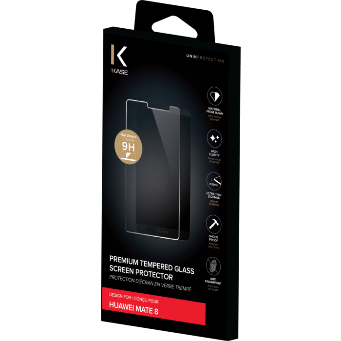 Protection d'&eacute;cran premium en verre tremp&eacute; pour Huawei Mate 8, Transparent