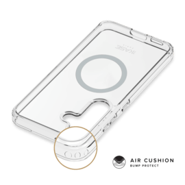 Coque antichoc magn&eacute;tique invisible Fabriqu&eacute; Avec du 75% Plastique Recycl&eacute; pour Samsung Galaxy S25 5G, Transparente