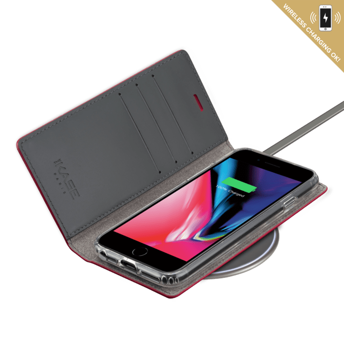 Custodia a vibrazione in vera pelle Diarycase 2.0 con supporto magnetico per Apple iPhone 6 / 6s / 7/8 / SE 2020, marrone rossiccio