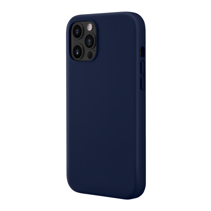 Coque antichoc en gel de silicone doux pour Apple 12 Pro Max, Bleu Oxford