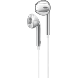 K Ecouteur avec micro et t&eacute;l&eacute;commande, Chrome Argent
