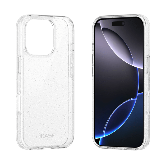 Coque hybride &eacute;tincelante invisible GEN 2.0 83% de plastique recycl&eacute; pour Apple iPhone 16 Pro, Transparente