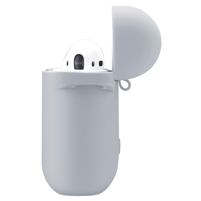 Coque Apple AirPods en gel de silicone doux, Gris sid&eacute;ral