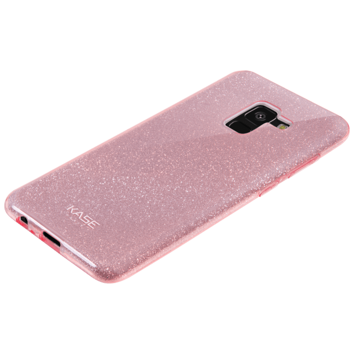 Custodia sottile scintillante scintillante per Samsung Galaxy A8 (2018), oro rosa