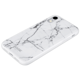 Coque effet marbr&eacute; pour Apple iPhone XR, Blanc