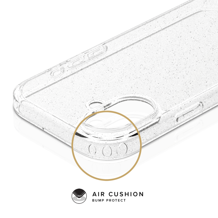 Coque hybride &eacute;tincelante invisible GEN 2.0 83% de plastique recycl&eacute; pour Apple iPhone 16 Plus, Transparente