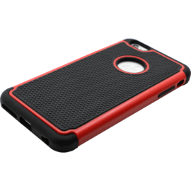 Rugged Coque Anti-choc avec ouverture logo pour Apple iPhone 6 Plus/6s Plus, Rouge